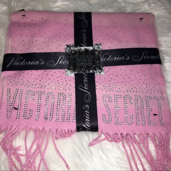 VICTORIA'S SECRET DIAMOMD Angel PINK SCARF - Picture 2 of 9